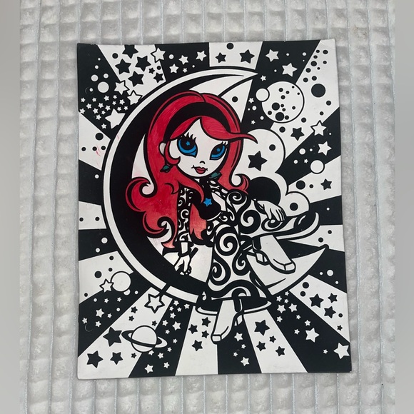 Lisa Frank 2005-06 Velvel Color Me Folder Star Moon 3 Ring Binder - Picture 1 of 5